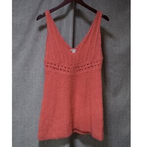 Kimchi Blue Coral Knit Sleeveless Sweater Dress Size L